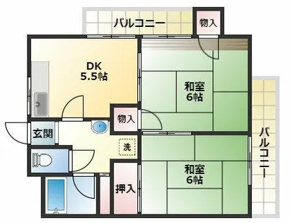 カサブランカ【4D号室】の間取り