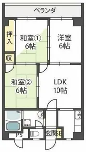 グランドシャトー山本【2階】の間取り