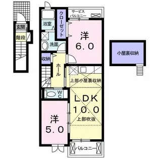 アイランド花月 Ⅱ【2階】の間取り