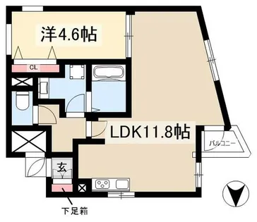 History則武(旧グランレーヴ則武)【3階】の間取り