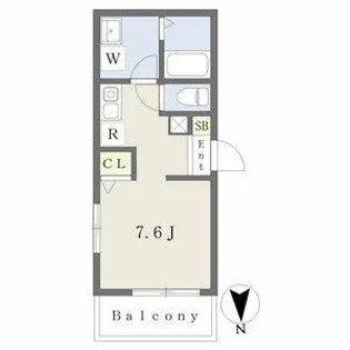 MELDIA大蓮Ⅰ【3階】の間取り