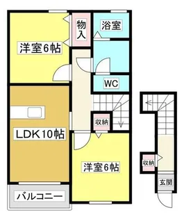 ソッリーゾビレッタ A館【2階】の間取り