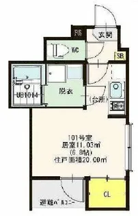 ハーモニーテラス小路Ⅲ【2階】の間取り