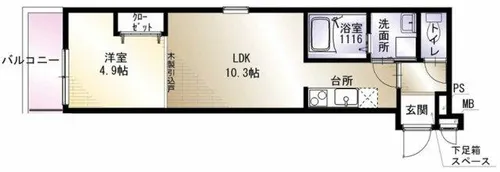 大阪府八尾市佐堂町3丁目【アパート】の間取り
