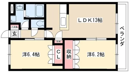 トゥー・ル・モンド【3階】の間取り