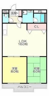 加美東グリーンハイツ【6階】の間取り