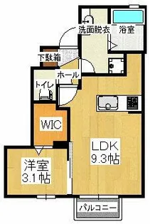 福岡県北九州市若松区小敷ひびきの1丁目【アパート】の間取り