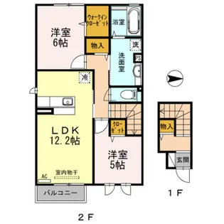 大阪府東大阪市若江南町4丁目【アパート】の間取り
