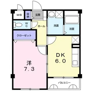 Harmony Mibu【1階】の間取り