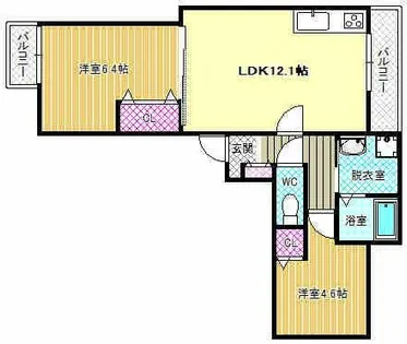 フェリーチェベレーザ【2階】の間取り