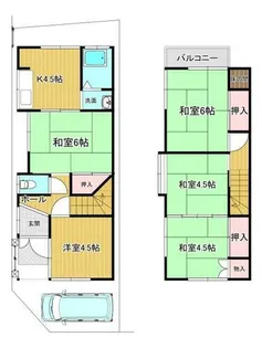 京都府城陽市久世北垣内【一戸建】の間取り