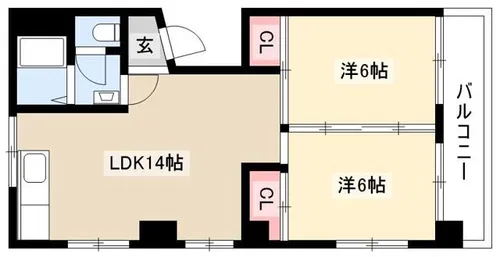 カモットイーズ【201号室】の間取り