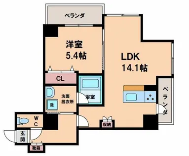 ブエナビスタ長居【6階】の間取り
