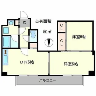 パークサイド岡崎【3階】の間取り