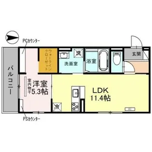 J’fort京都山科Ⅱ【2階】の間取り