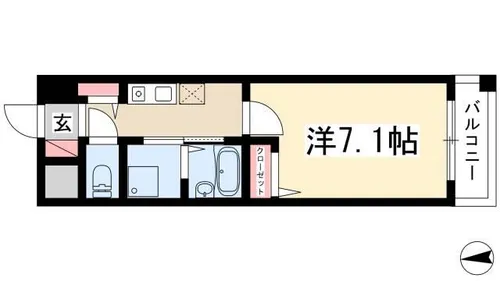 サンマール新瑞【802号室】の間取り