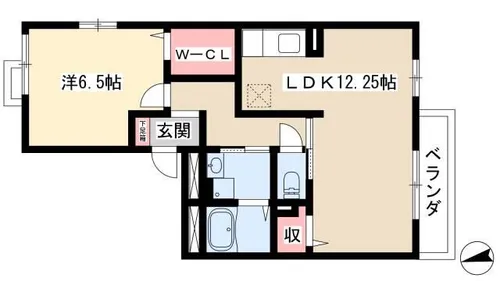 カーサ フェリーチェⅡ【1階】の間取り