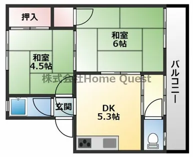 RHYTHM八尾【3階】の間取り