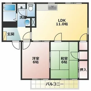 フレグランス フォレB【1階】の間取り