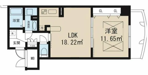 ノルデンタワー天神橋アネックス【12階】の間取り