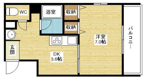 第13関根マンション【6階】の間取り