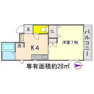 松見荘【1階】の間取り