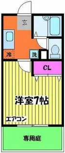 フォレント泉大津【106号室】の間取り