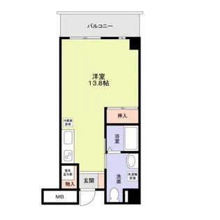 サンロワール和泉砂川【407号室】の間取り