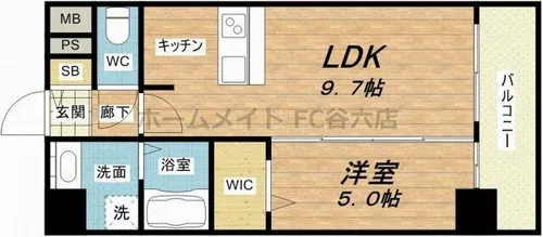 プレサンス梅田東クォーレ【2階】の間取り