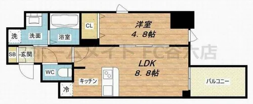 プレサンス北浜レガーロ【9階】の間取り