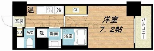 アスヴェル大阪城WESTⅡ【4階】の間取り