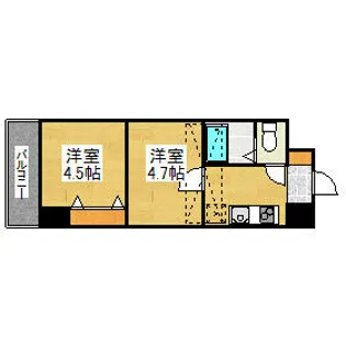 No.40プロジェクト2100 博多駅前【2階】の間取り