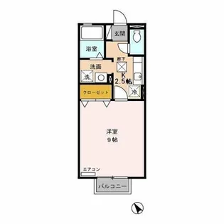 サウスウィンドB【1階】の間取り