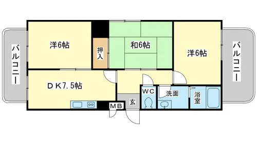 ロイヤルコーポ野田【304号室】の間取り