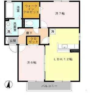 リッツハウス Ⅱ番館【2階】の間取り