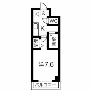 パークサイド錦Ⅰ【1C号室】の間取り