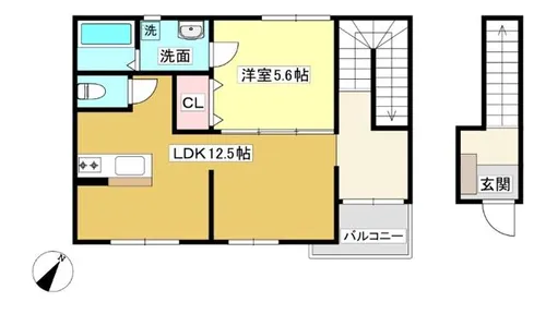ハーブビレッジ【201号室】の間取り