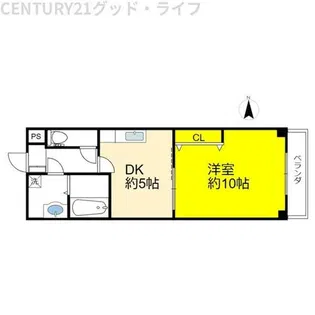 GRACE.Y【201号室】の間取り