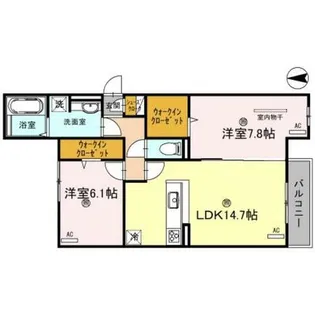 スペチアーレ巽中 A棟【3階】の間取り