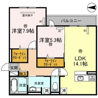 スペチアーレ巽中 C棟【2階】の間取り