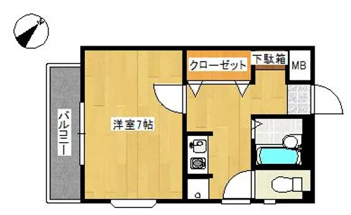 ドリームコーポ【201号室】の間取り