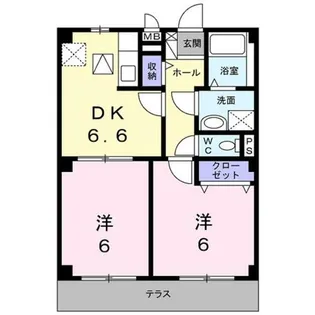 アニメートヒルズ【1階】の間取り