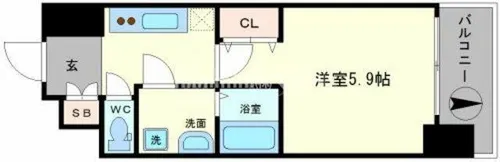 LC難波ブラン【1003号室】の間取り
