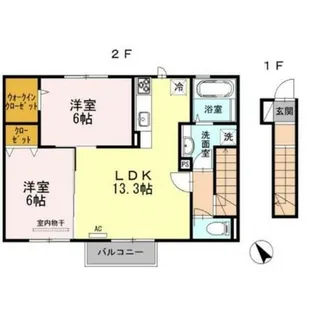 兵庫県神戸市垂水区下畑町字石畳【アパート】の間取り