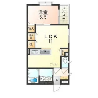 兵庫県明石市鷹匠町【アパート】の間取り