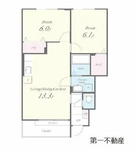シャルマンハウス【101号室】の間取り