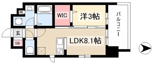 デュオフラッツ栄【0404号室】の間取り