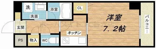 ビエラコート天神橋【12階】の間取り