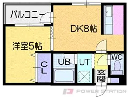 1LDKの間取り画像