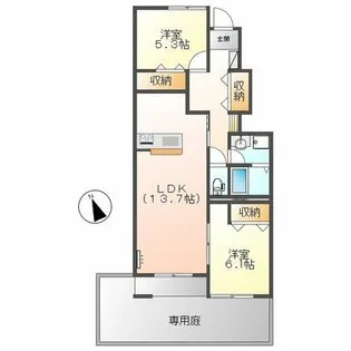 リバティー・M【103号室】の間取り